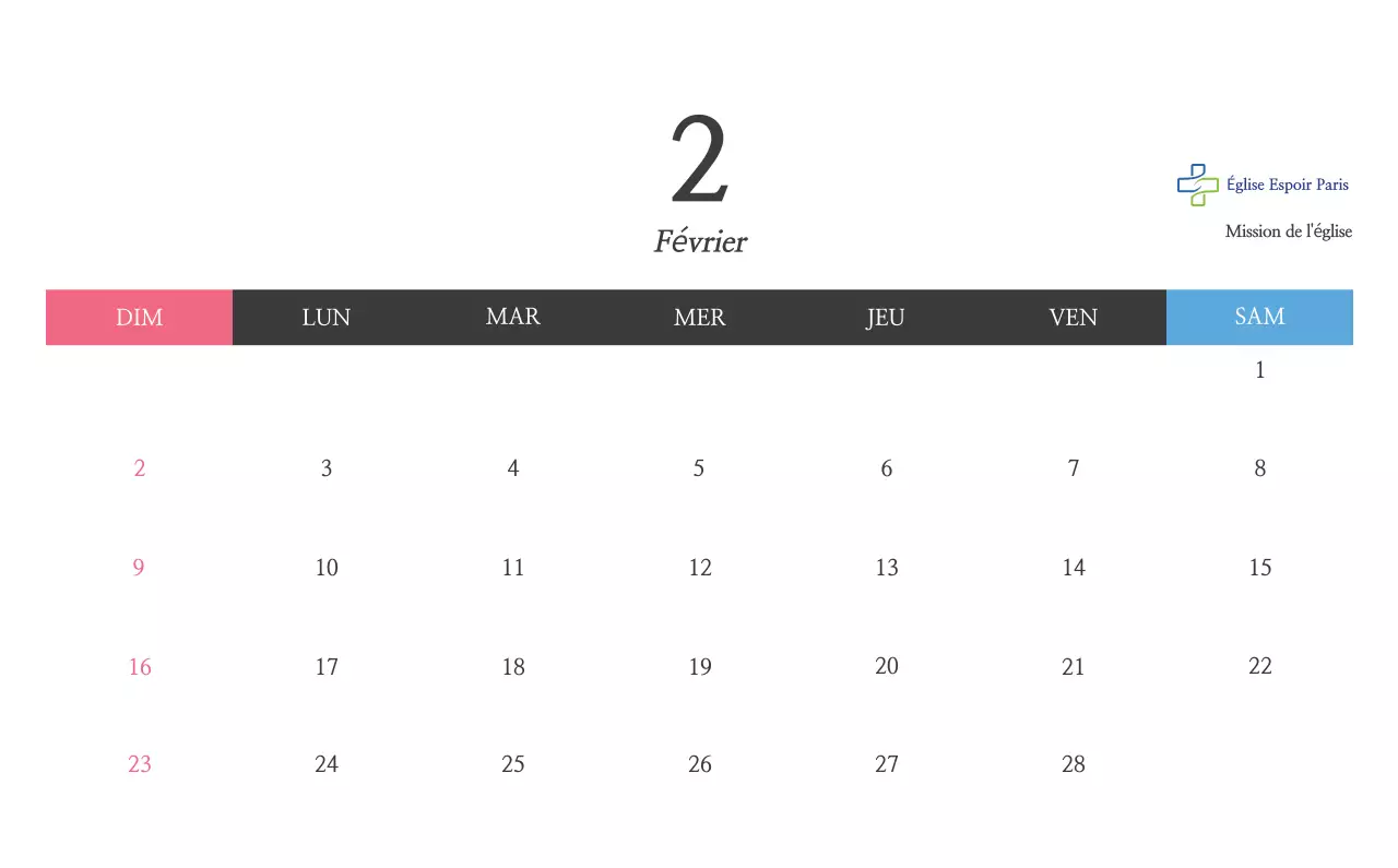 Calligraphie simple Promotion de l'église biblique