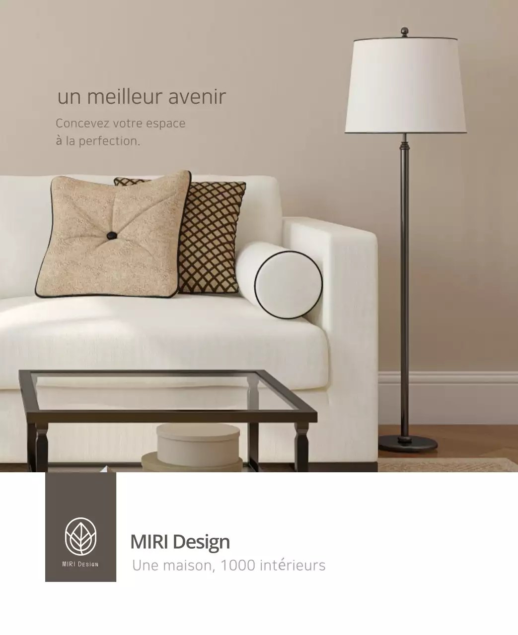 Calendrier intérieur minimaliste beige
