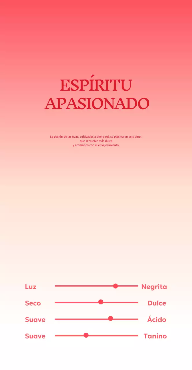 Vino tinto moderno Descripción