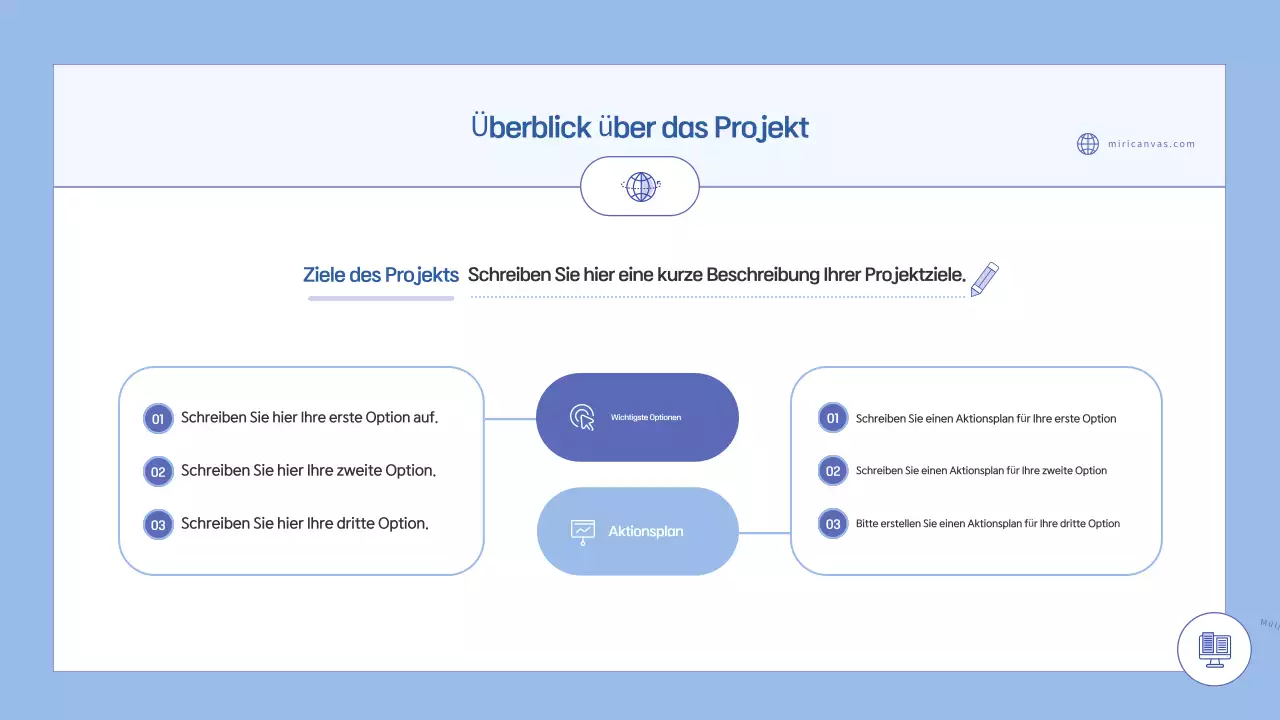 Hellblaue einfache Angebotsplanung