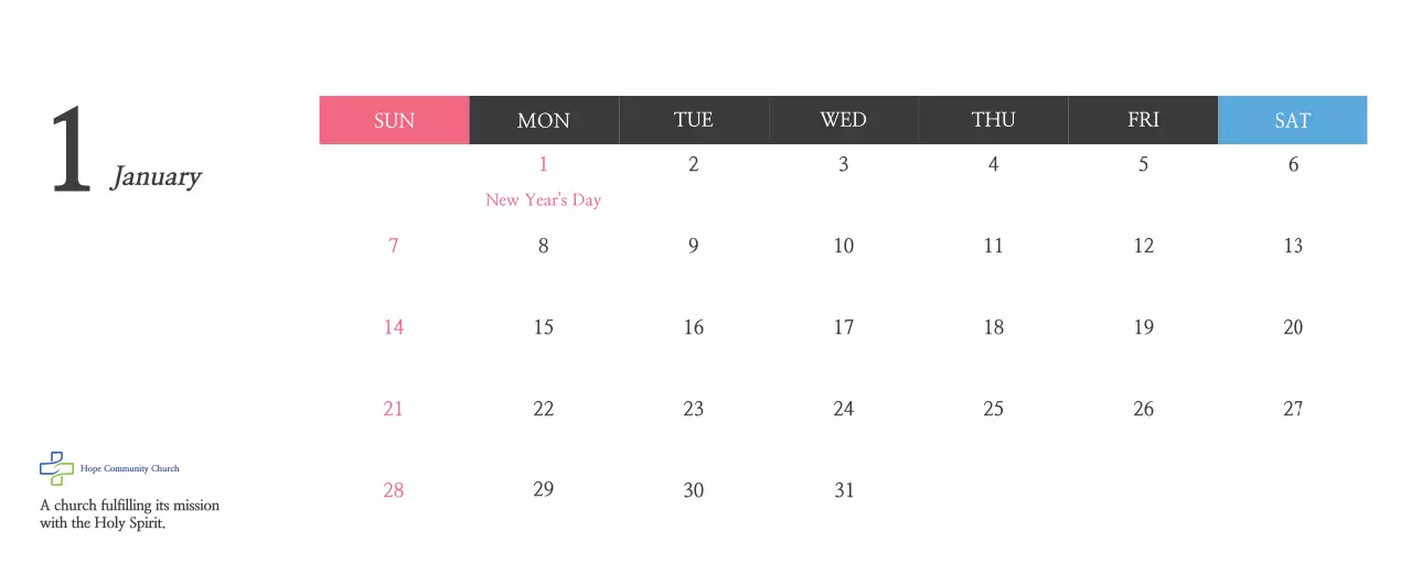 Promote a simple calligraphy Bible Church