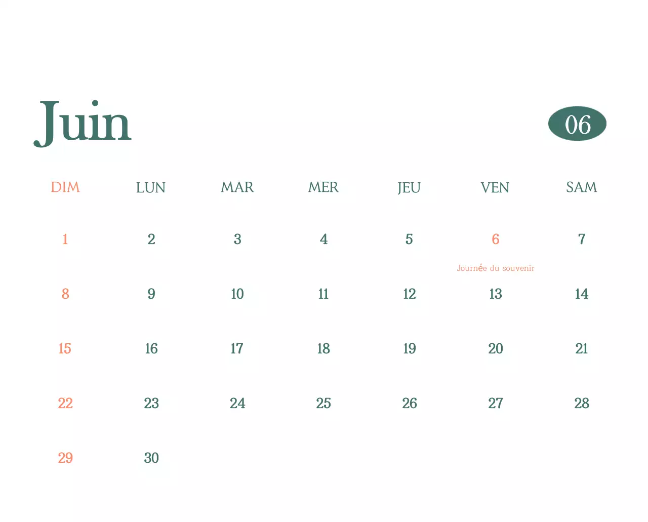 Un calendrier moderne pour les cafés avec des recommandations sur la boisson du mois.