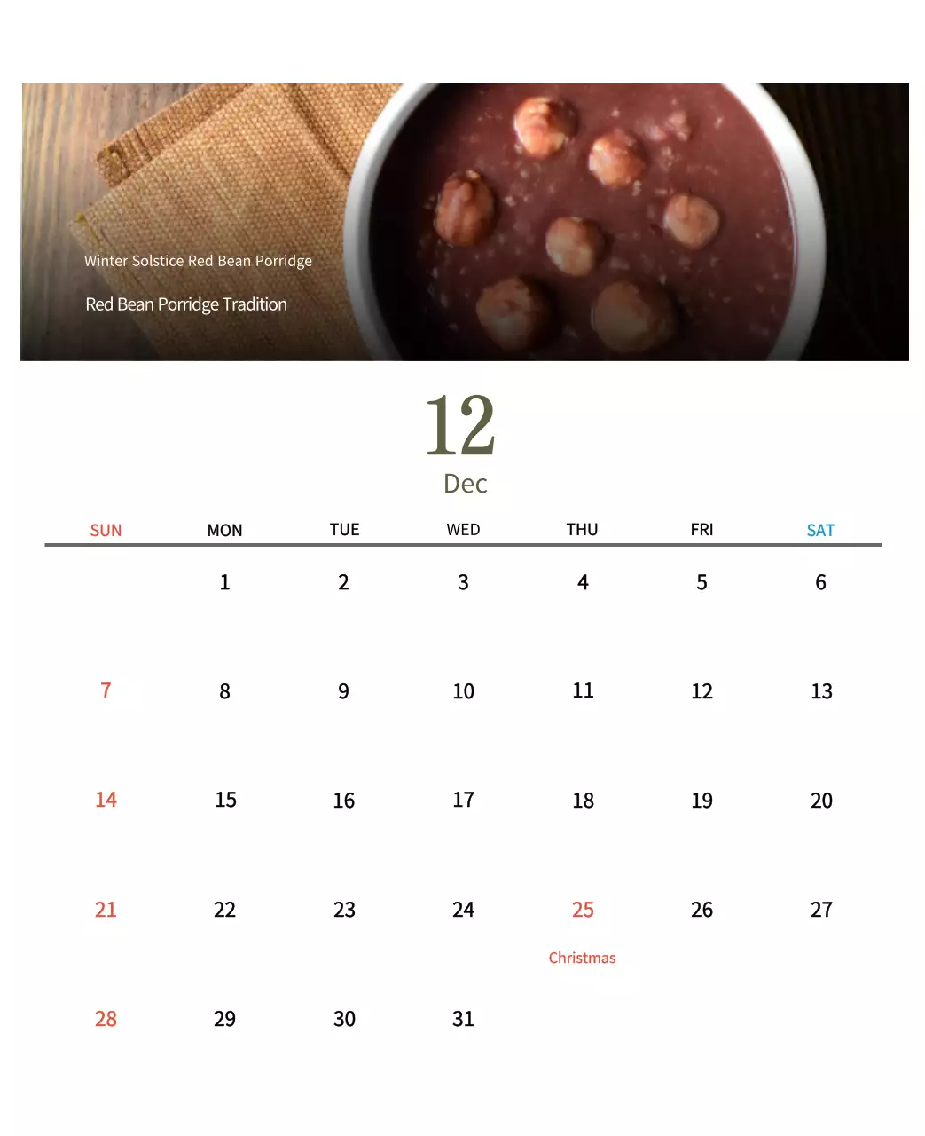 Kalender Makanan Tradisional Krem