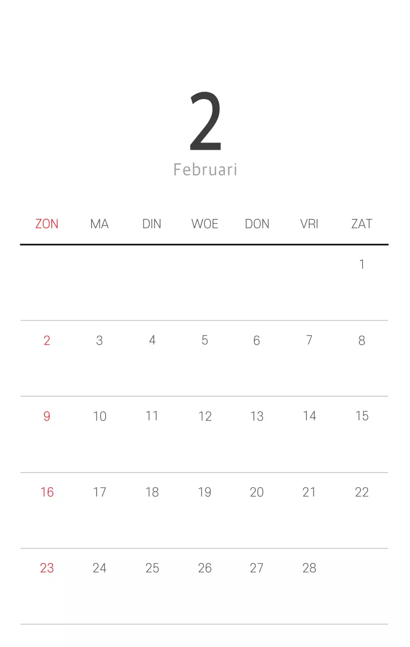 Witte schone botanische natuurkalender