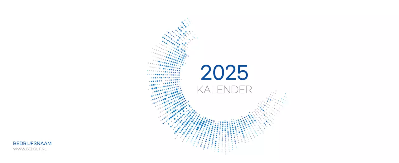Blauwe moderne kalender bedrijfspromoties