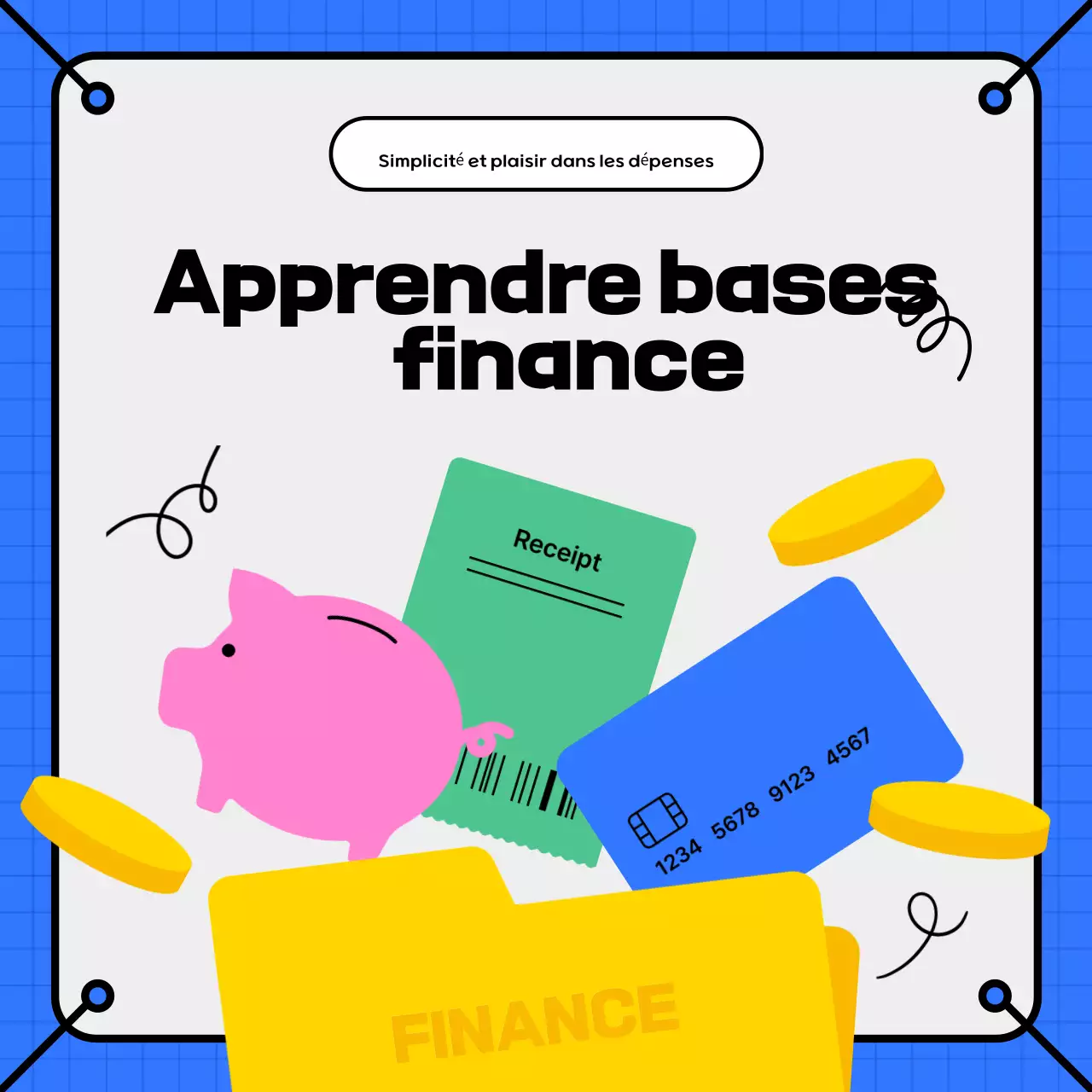 L'éducation financière moderne bleue