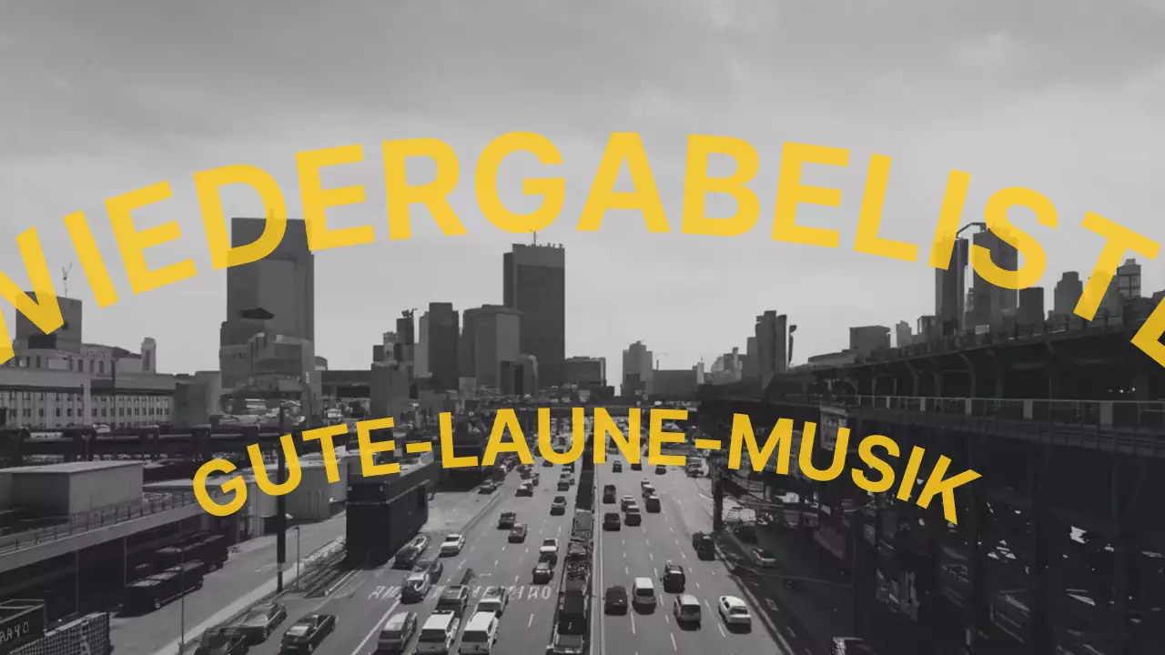 gelbe urbane Musik-Wiedergabeliste