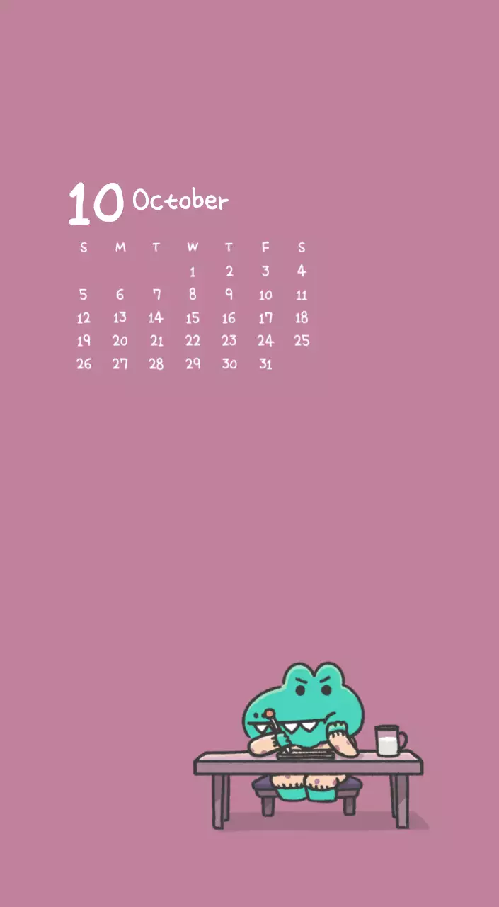 A calendar with a cute Argo illustration concept