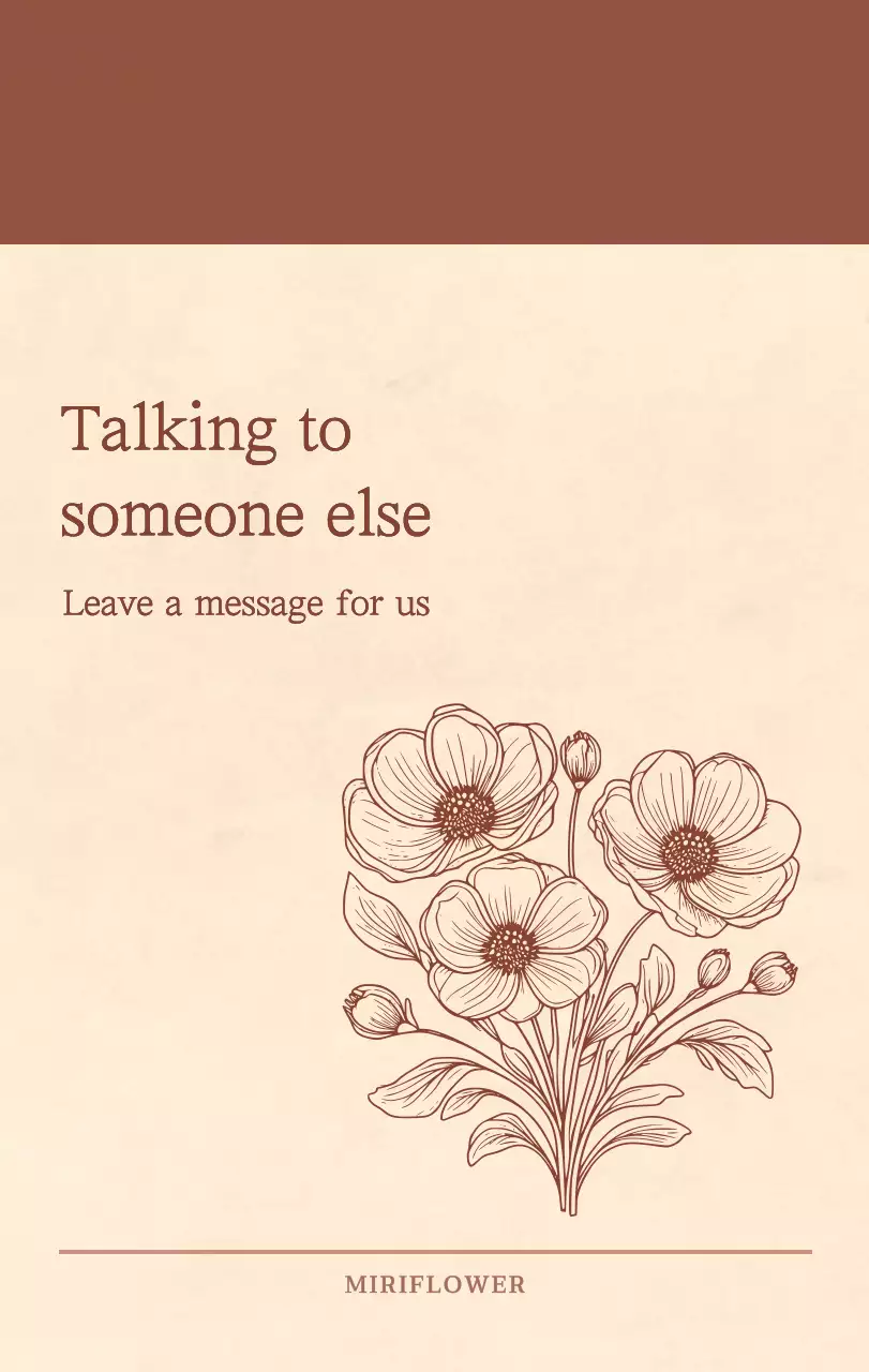 Kalender toko bunga sentimental dengan konsep kertas tenun berwarna coklat muda dan coklat