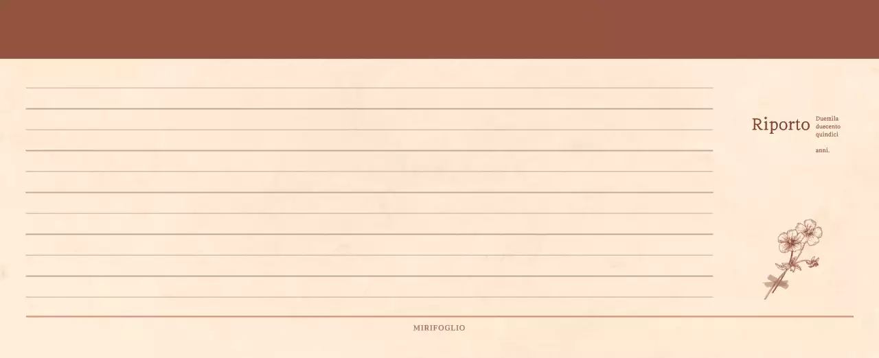 Un calendario sentimentale per fioristi in carta di lana marrone chiaro e marrone.