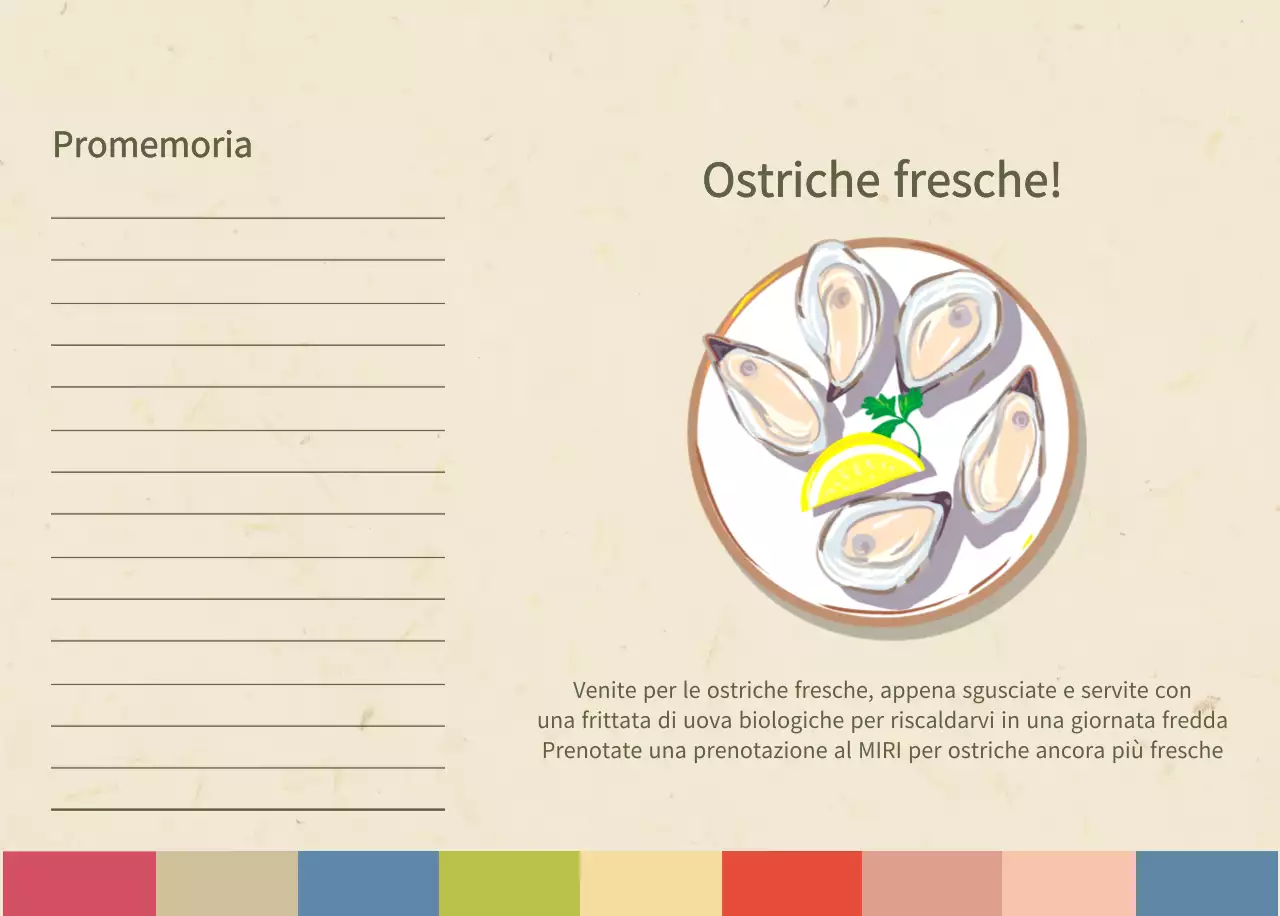 Calendario alimentare tradizionale beige