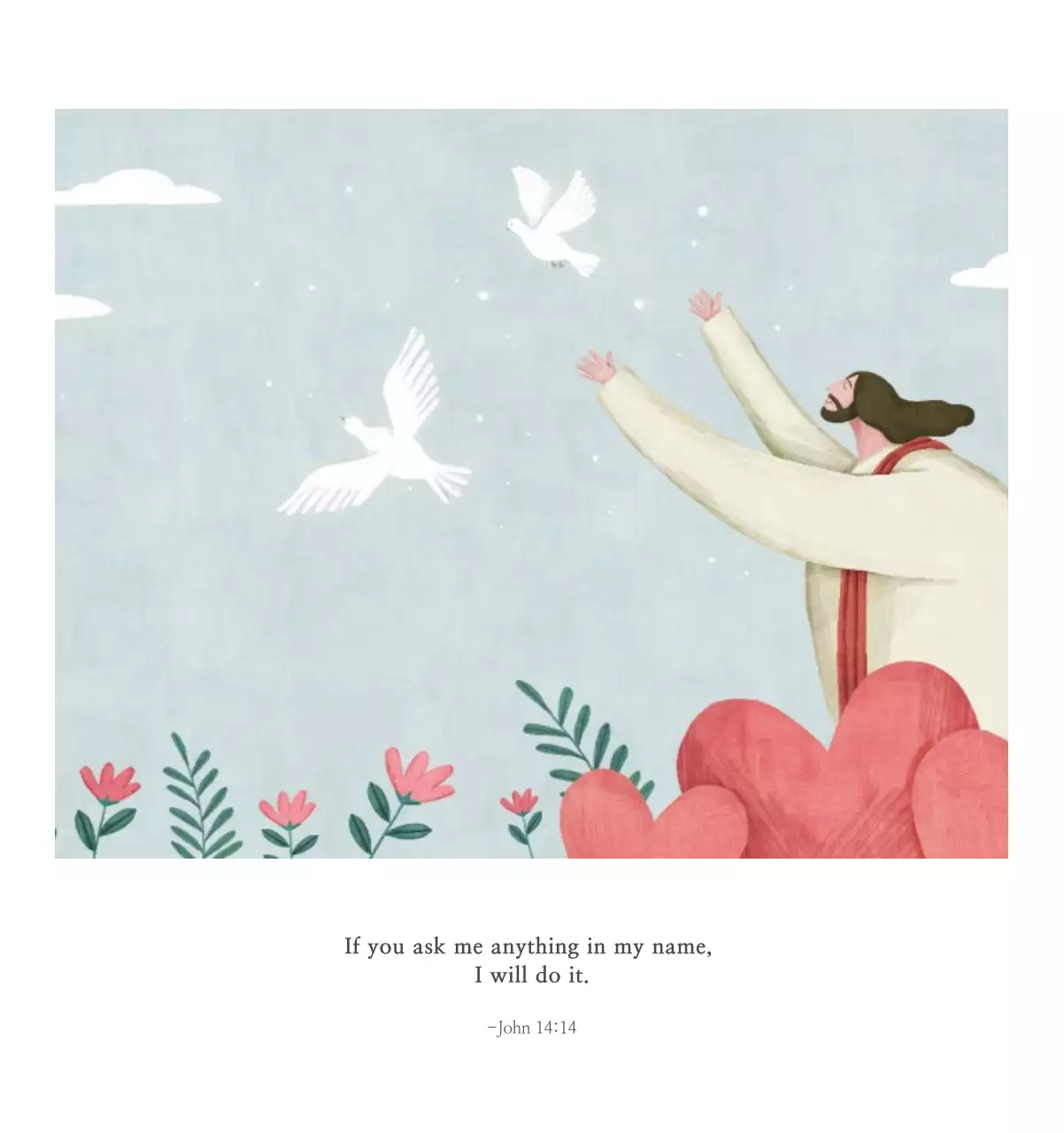 Ilustrasi gereja yang bersih dengan warna pastel