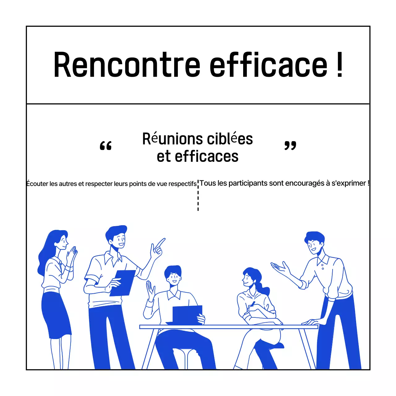 Réunions d'affaires modernes dans une lettre d'information bleue