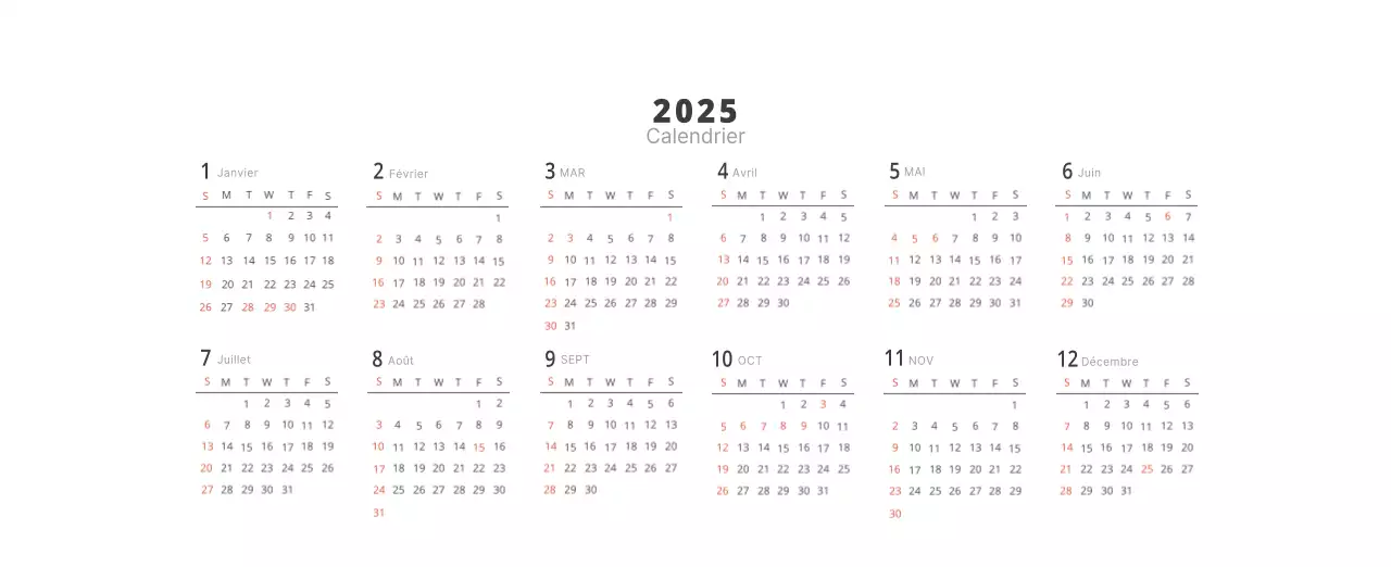 Calendrier intérieur minimaliste beige