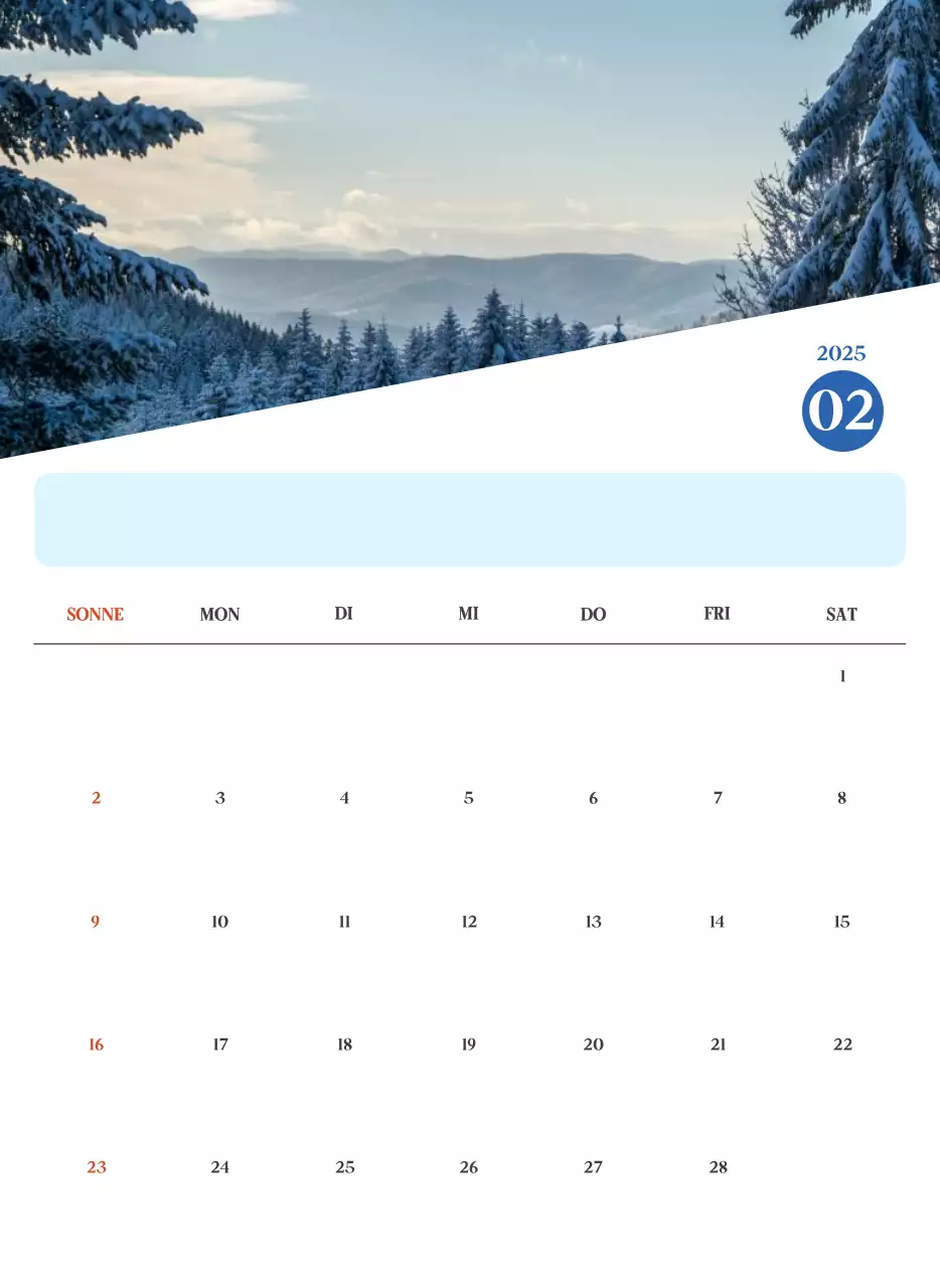 Blauer moderner Krankenhauskalender