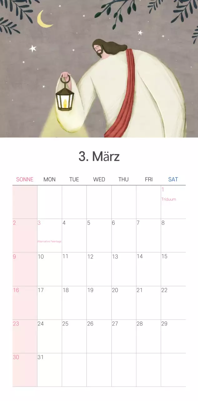 Pastell saubere Illustration Kirche