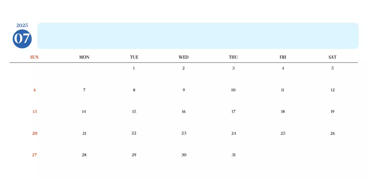 Blue Modern Hospital Calendar
