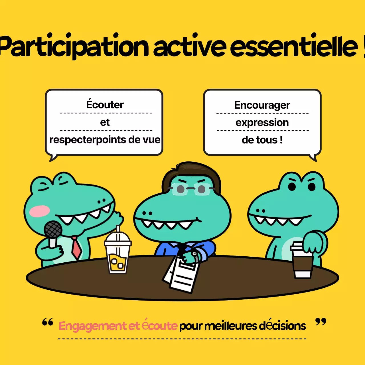 La lettre d'information jaune et jolie de la réunion d'entreprise