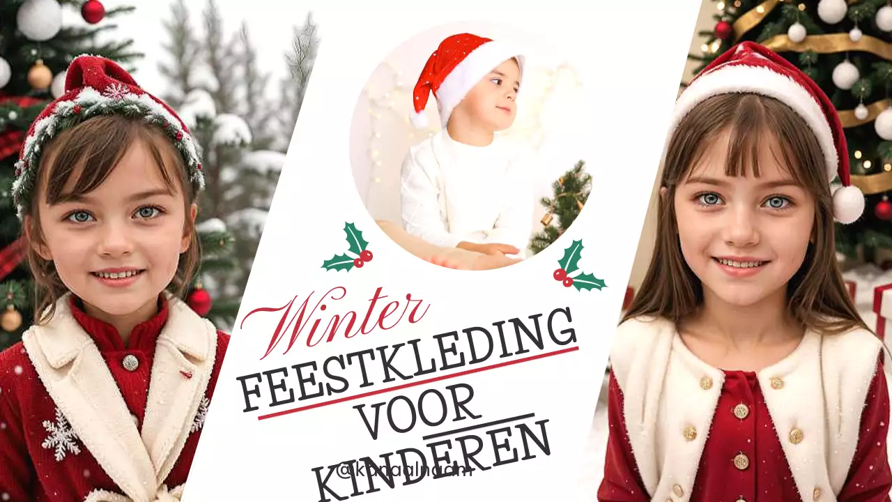 Rode Feestelijke Kindermode Promotie