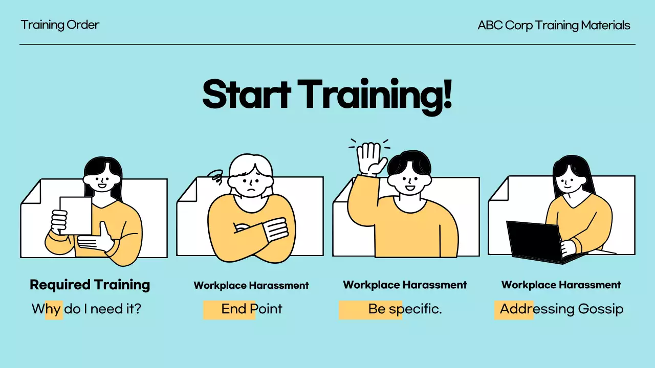 Blue Simple Workplace Training Presentation