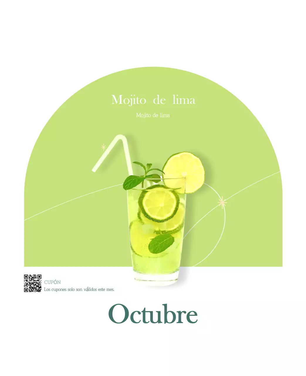 Un moderno calendario de cafeterías con recomendaciones para la bebida del mes