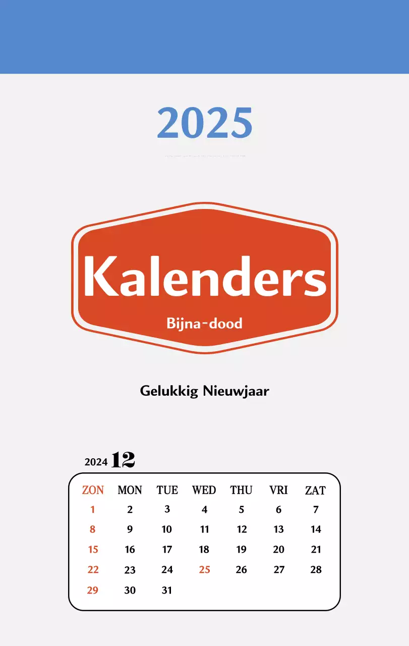 Retro concept memory kalender in rood