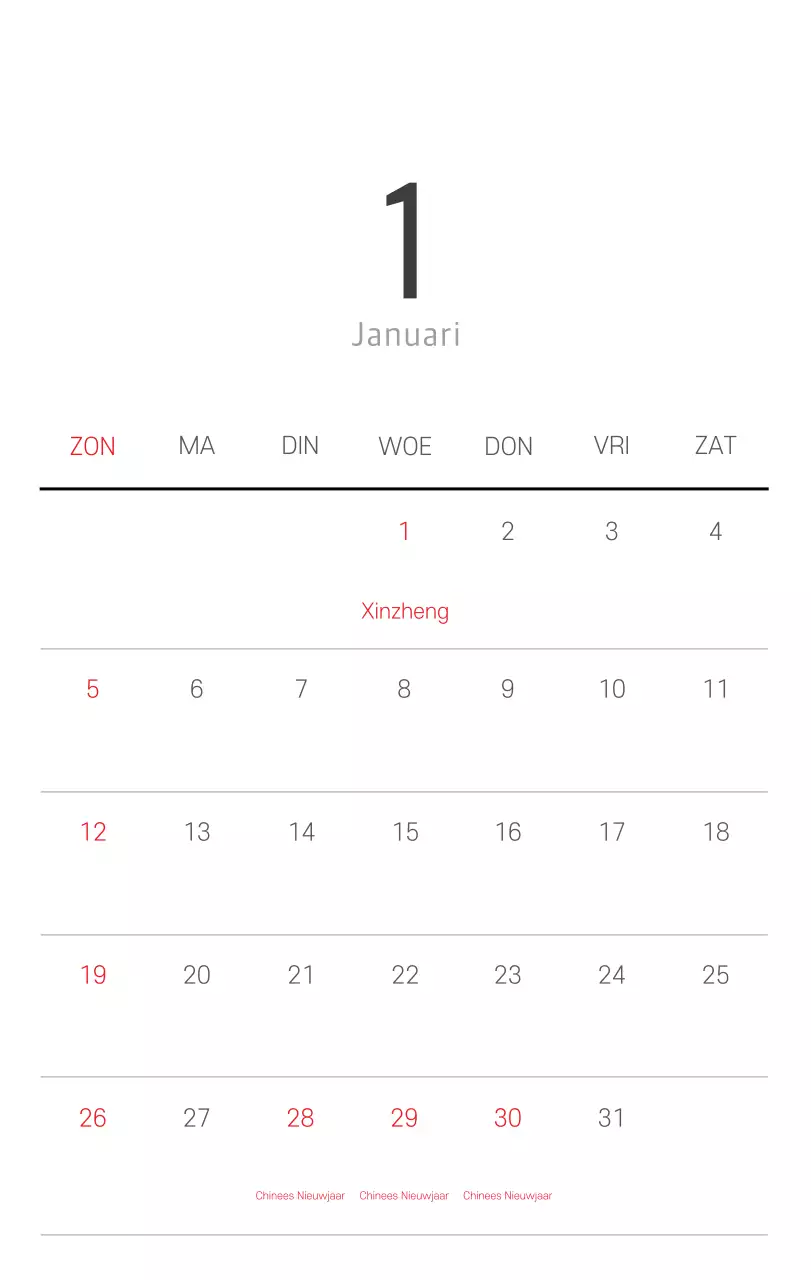 Witte schone botanische natuurkalender