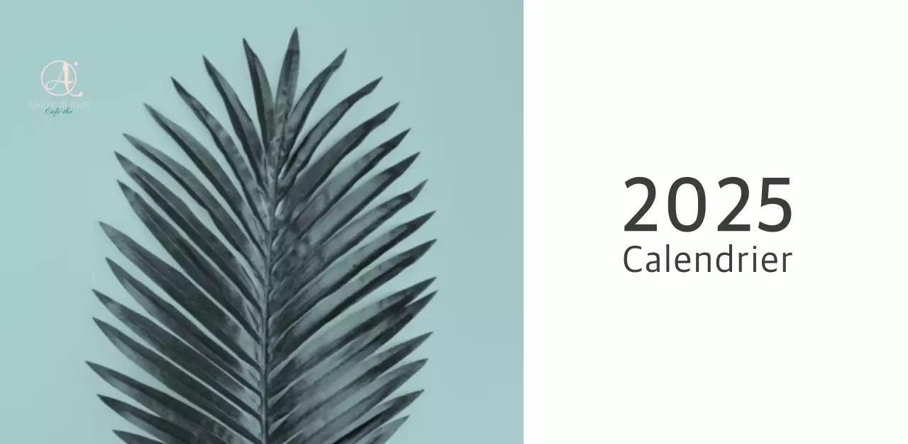 Calendrier botanique blanc et propre