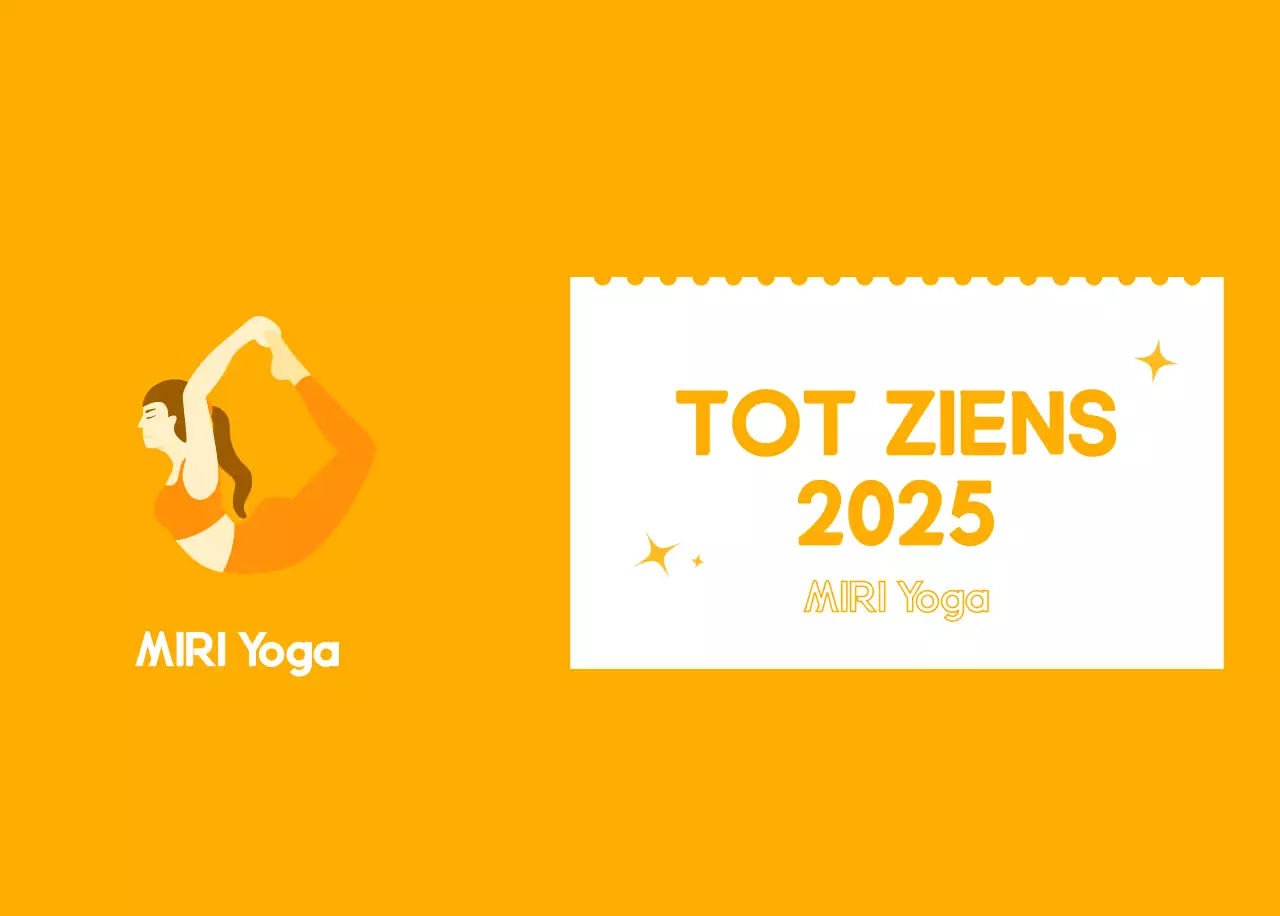 Oranje Minimalistische Yoga Promotiekalender