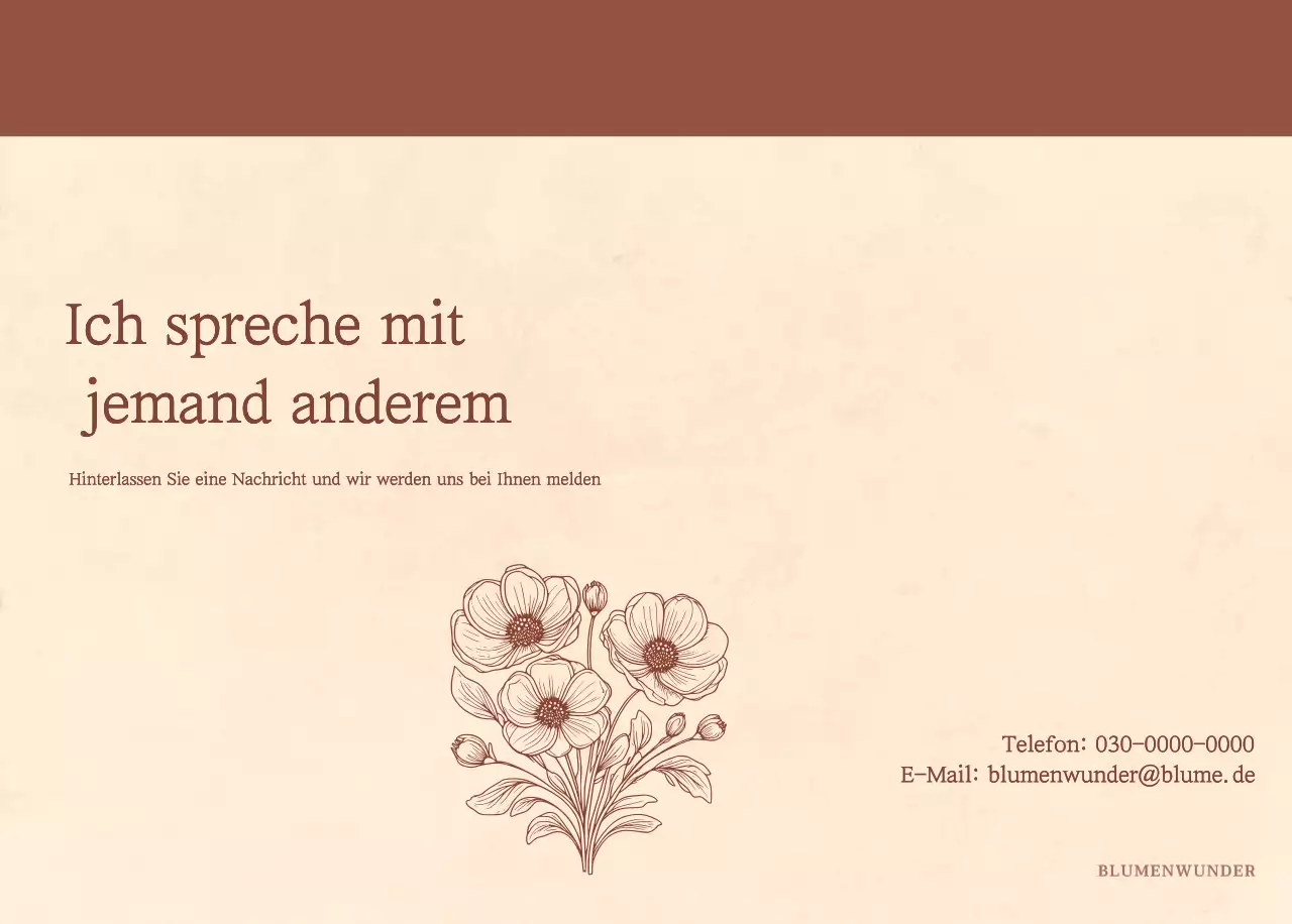 Ein sentimentaler Blumenkalender in hellbraunem und braunem Velinpapierkonzept