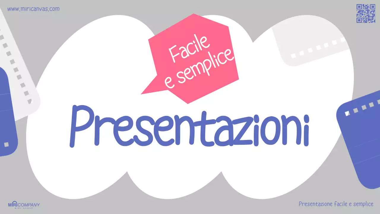 Guida alla presentazione blu semplice