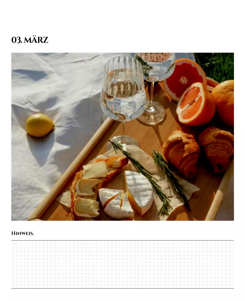 Einfacher Kalender mit schwarzer und weißer emotionaler Reisefotografie Konzept