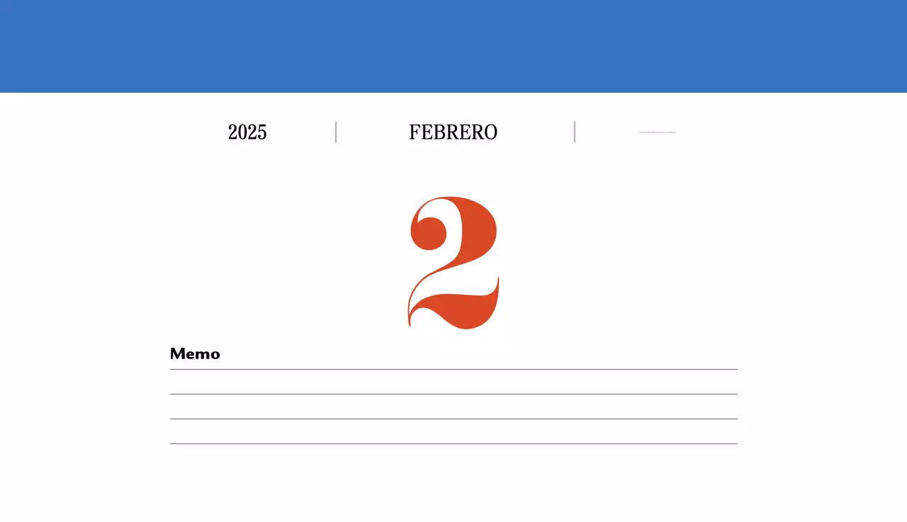 Calendario retro concept memory en rojo