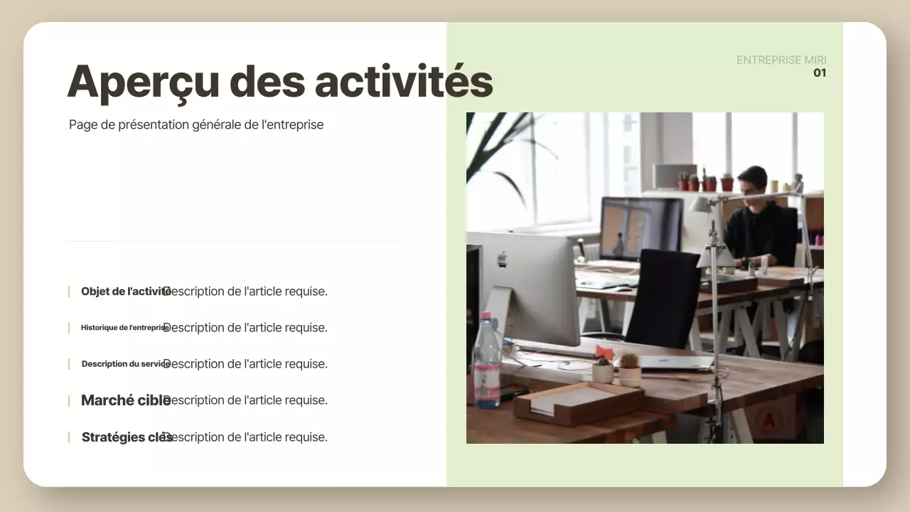 Description du rapport de nettoyage beige