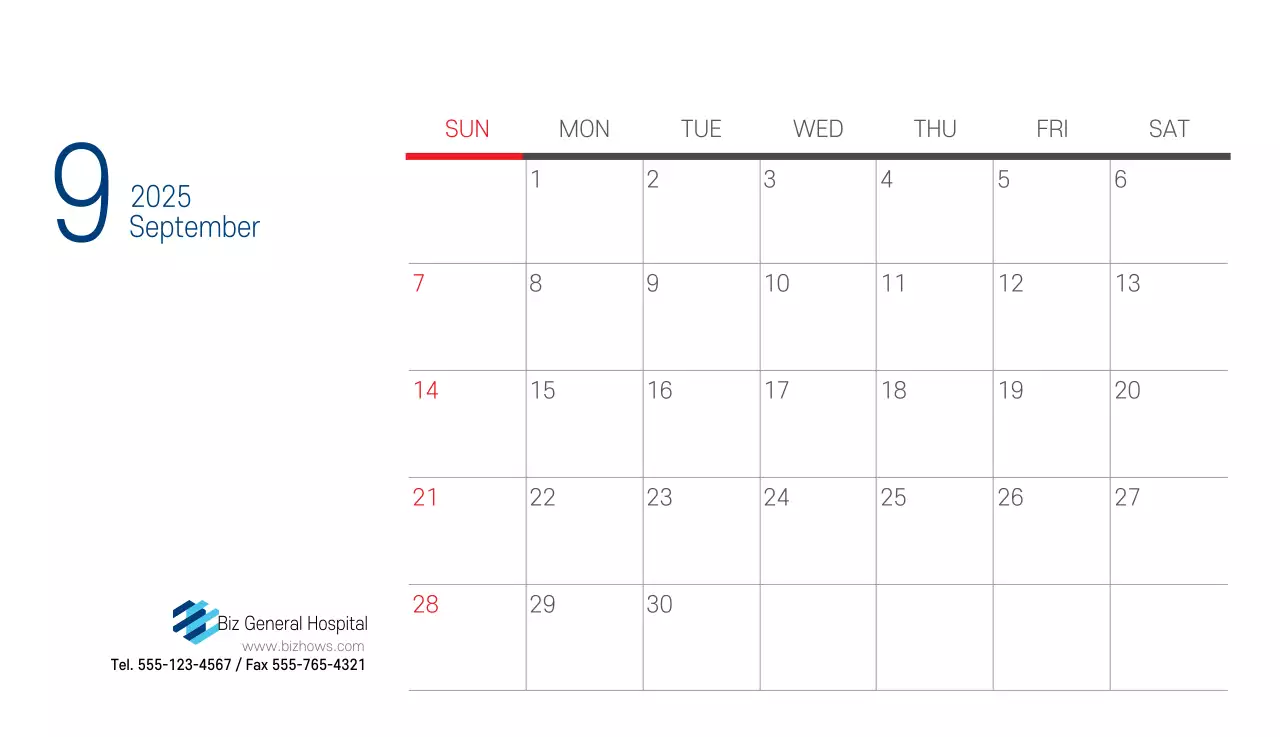 Kalender Promosi Rumah Sakit Sederhana Putih Angkatan Laut