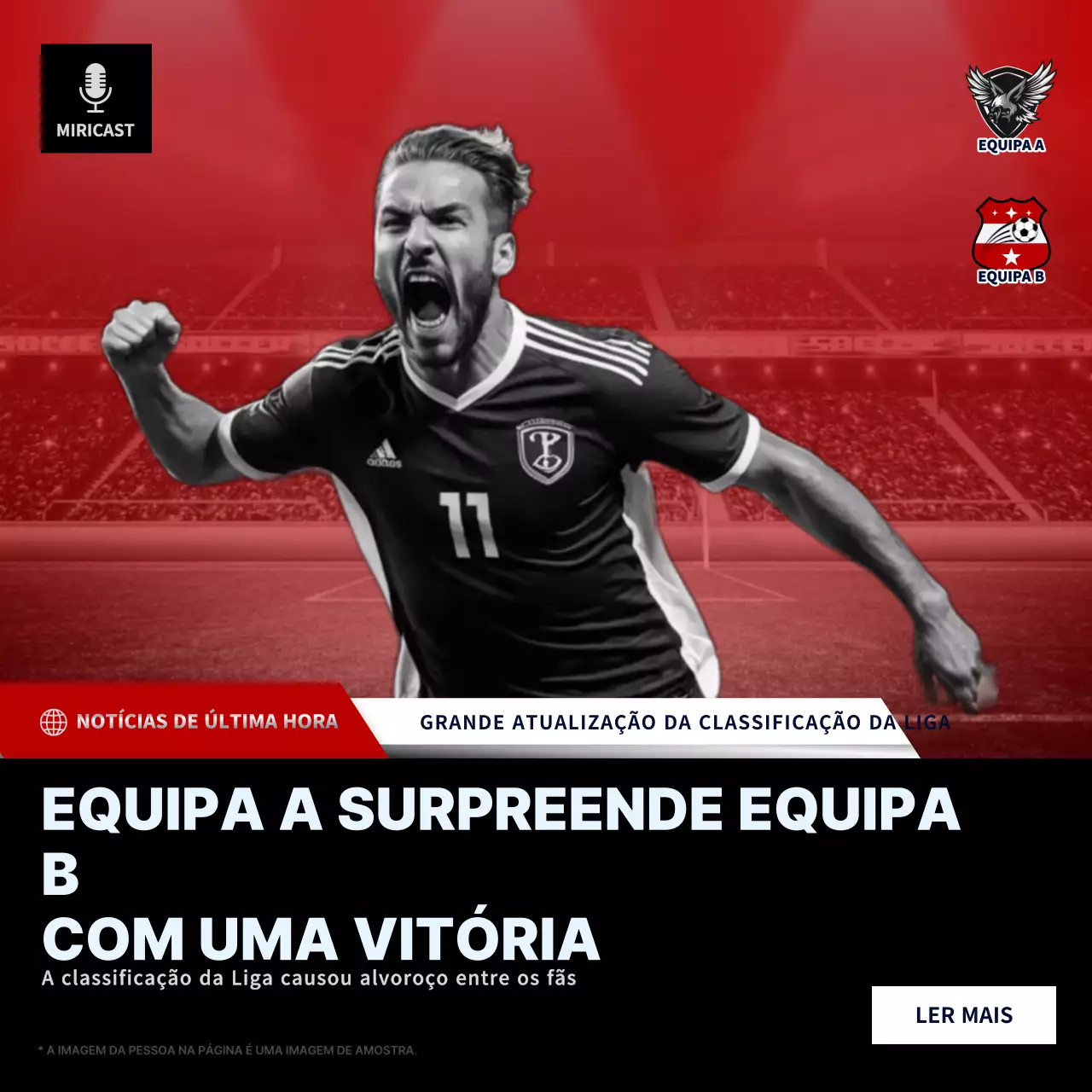 anúncio da red bold soccer