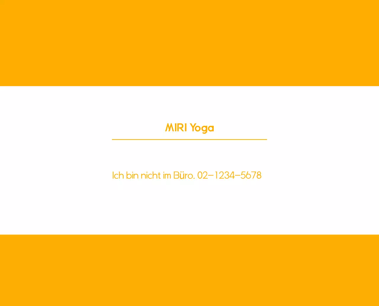 Orange Minimalistischer Yoga-Aktionskalender