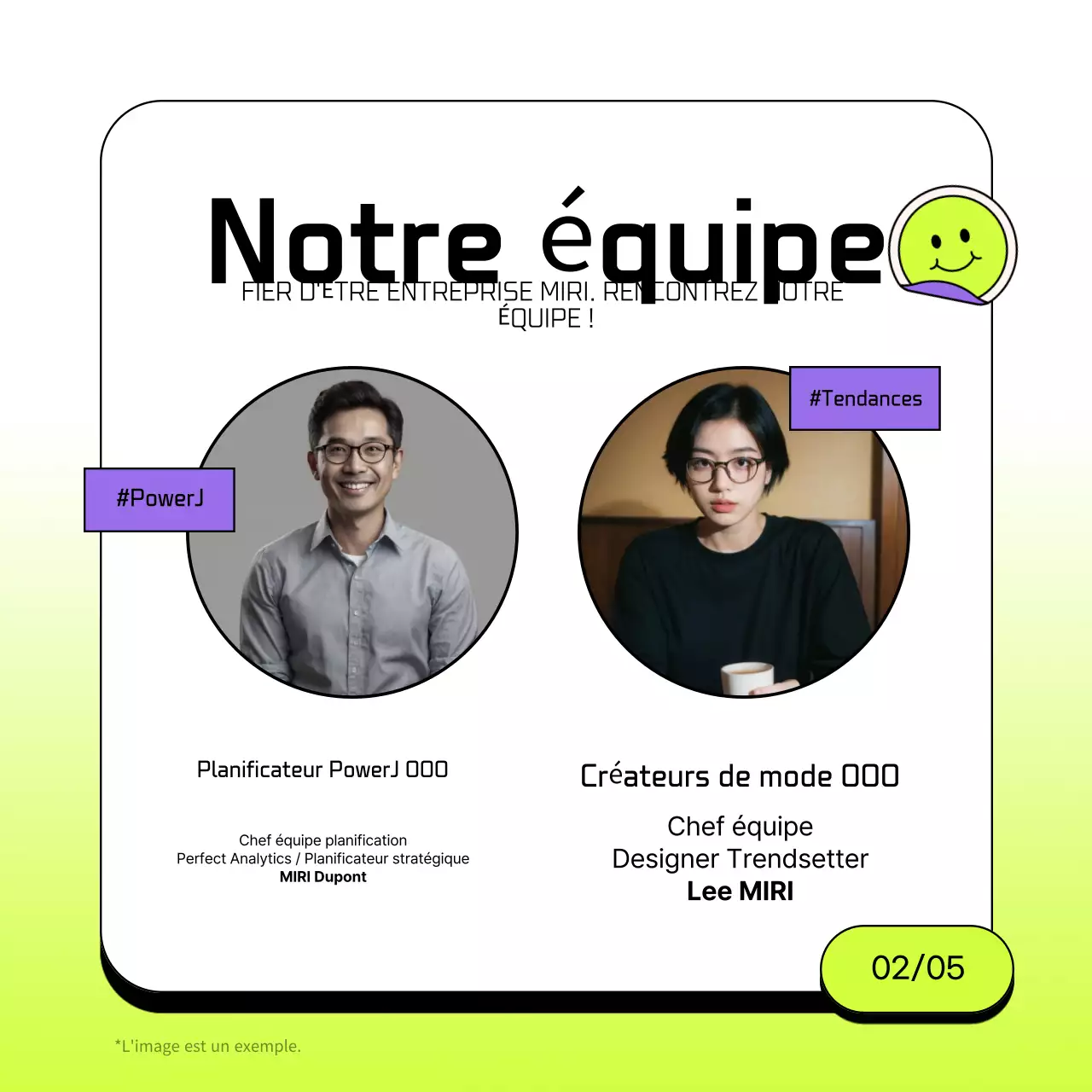 Lettre de motivation simple en chartreuse et blanc