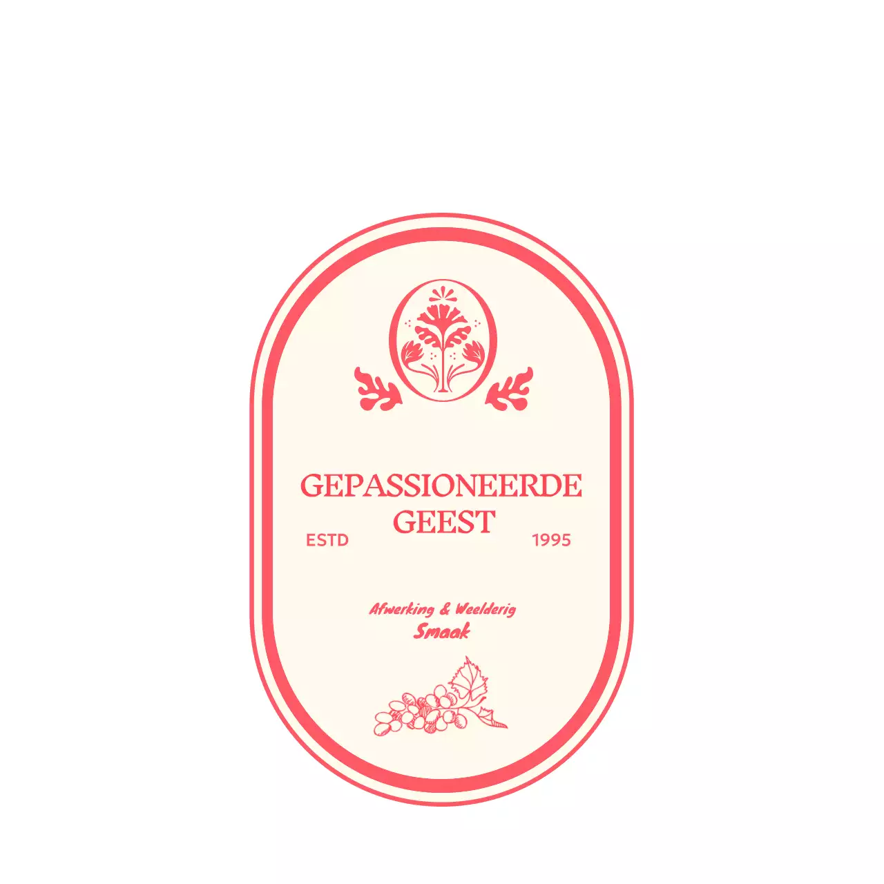 Rood logo met vintage ontwerp