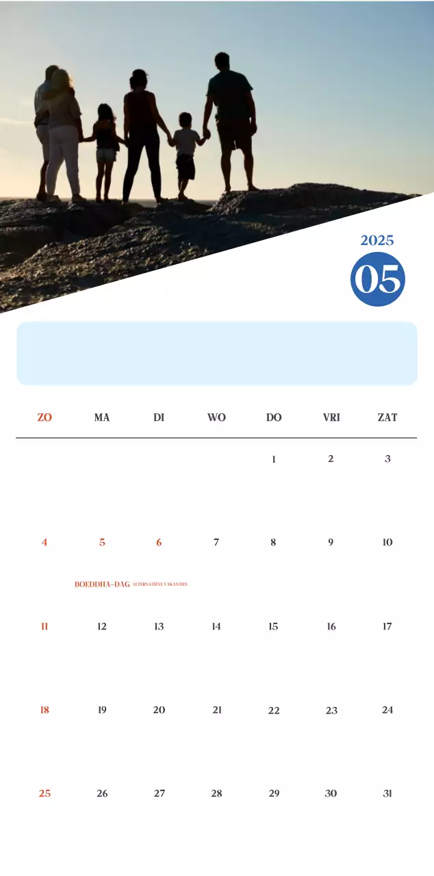 Blauwe moderne ziekenhuiskalender
