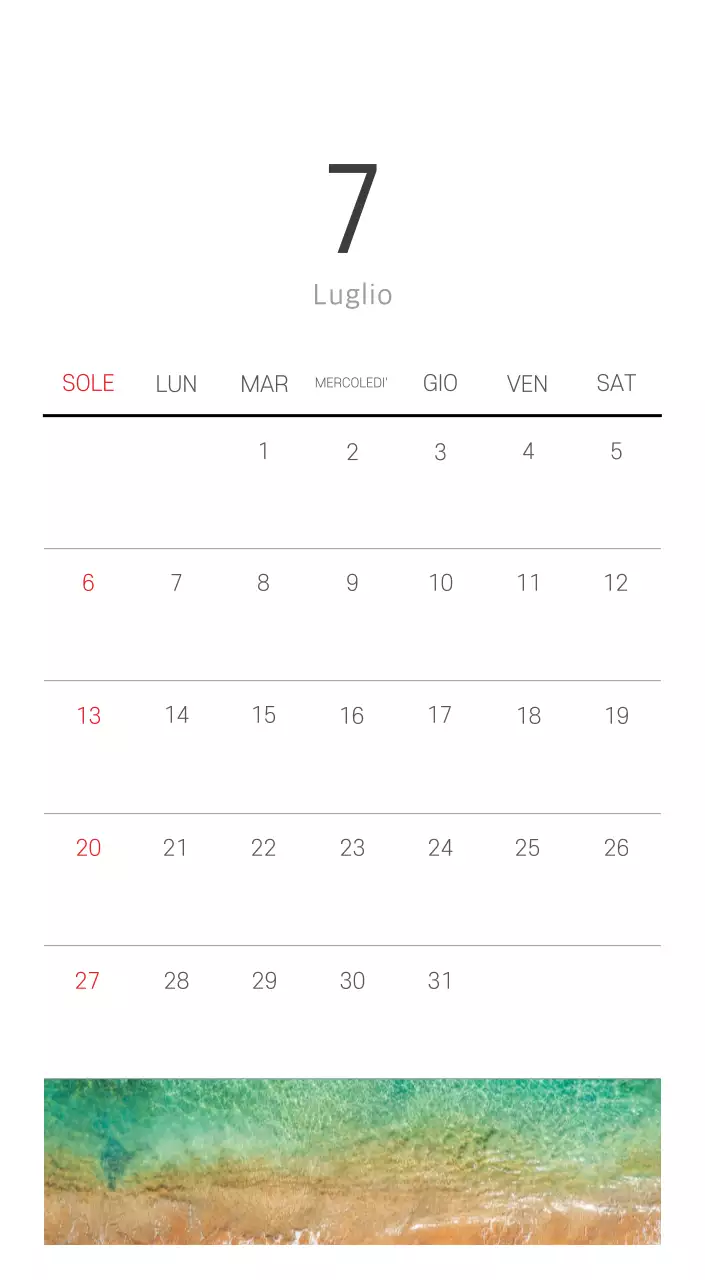 Calendario botanico naturale bianco e pulito