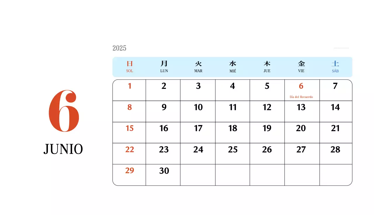 Calendario retro concept memory en rojo