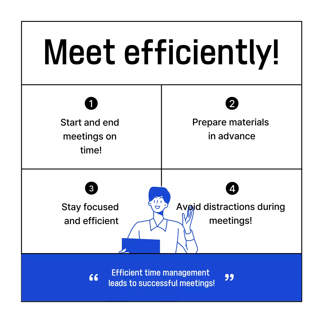 Blue Modern Business Newsletter Instagram Carousel