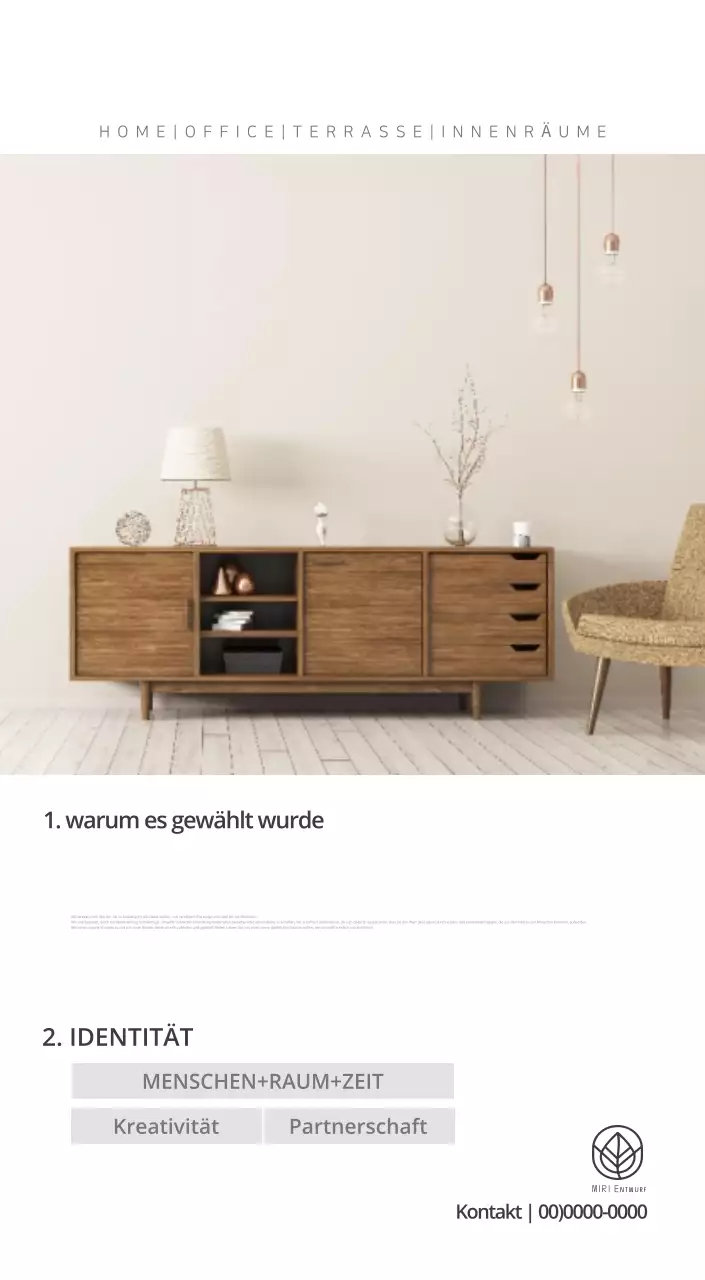 Beigefarbener minimalistischer Innenkalender