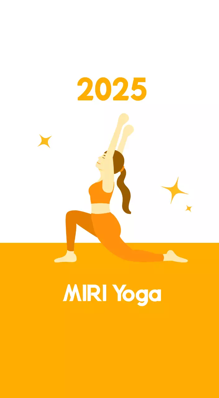 Orange Minimalistischer Yoga-Aktionskalender