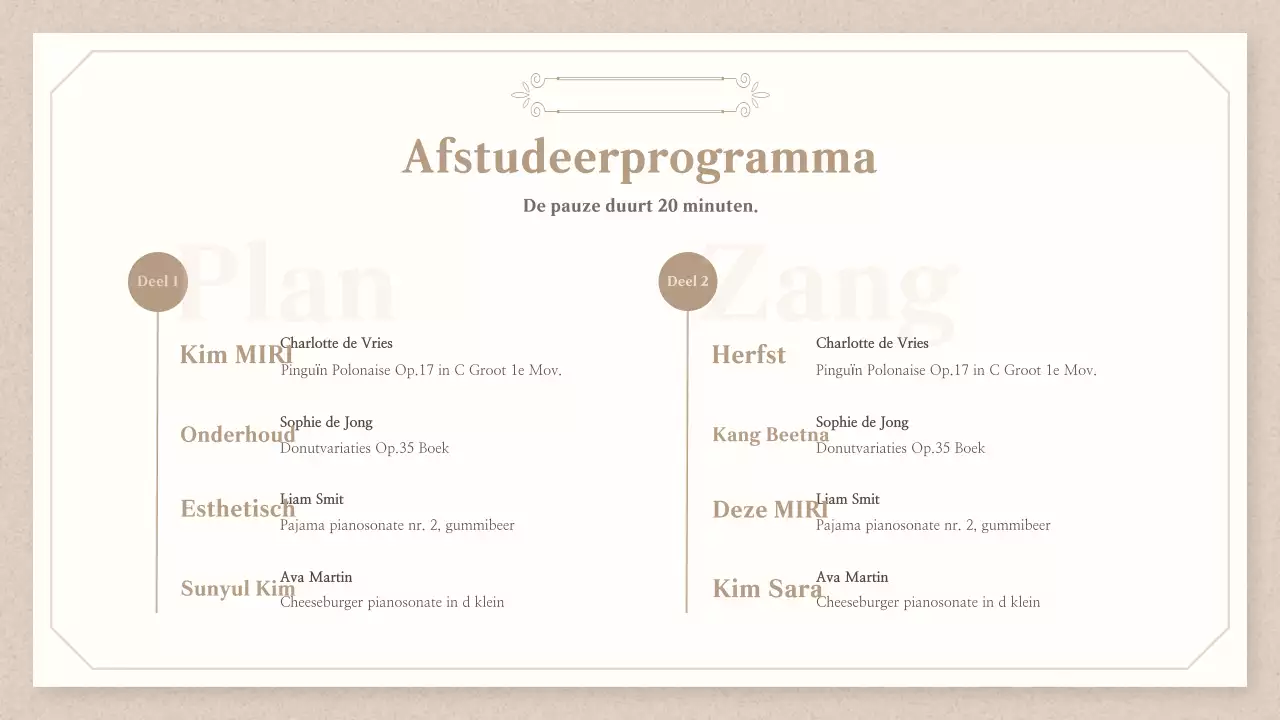 Concertgids Beige Klassiek