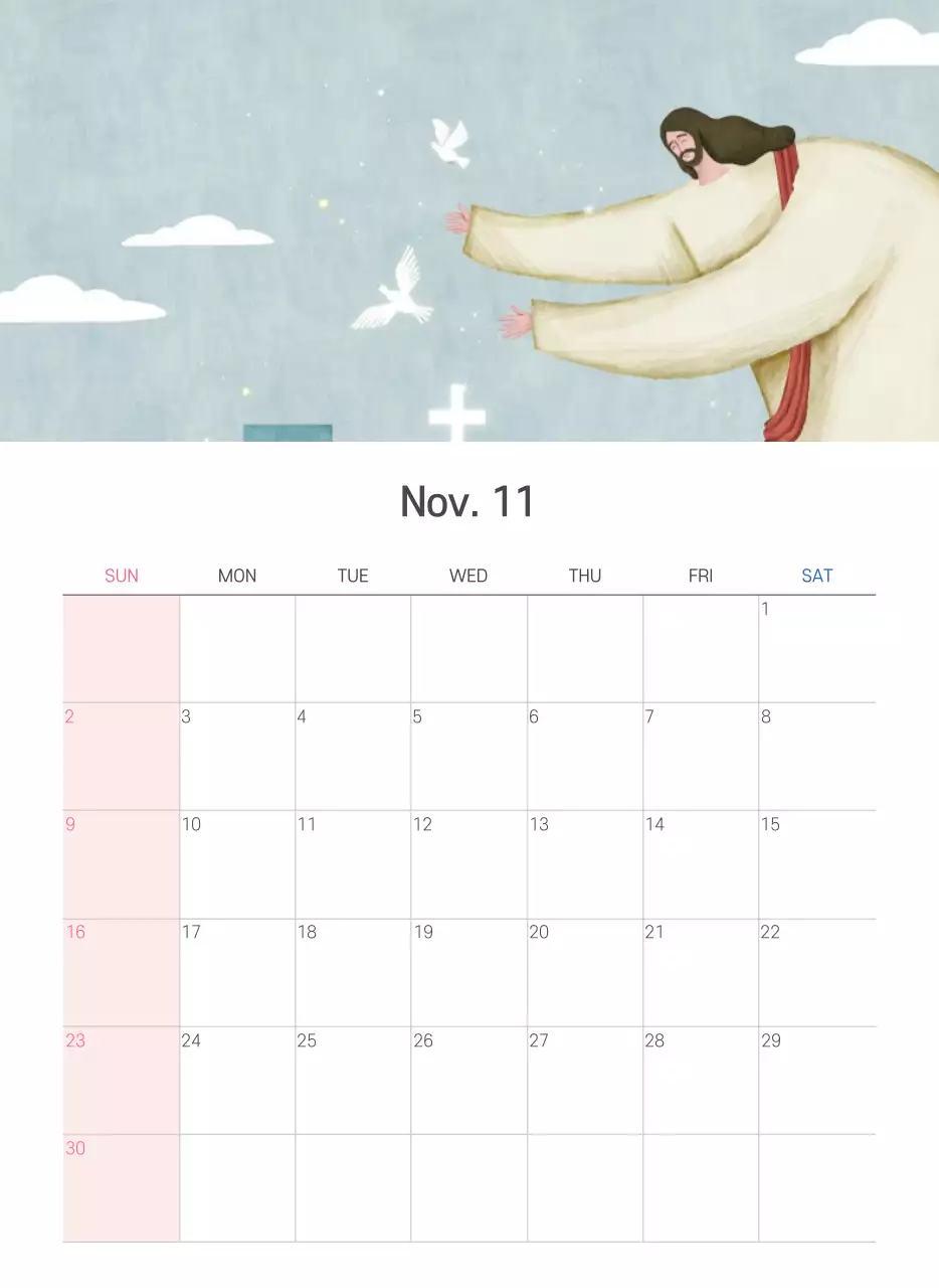 Gereja ilustrasi pastel yang bersih