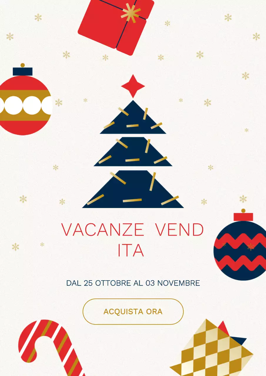 promozione vacanze rosso moderno