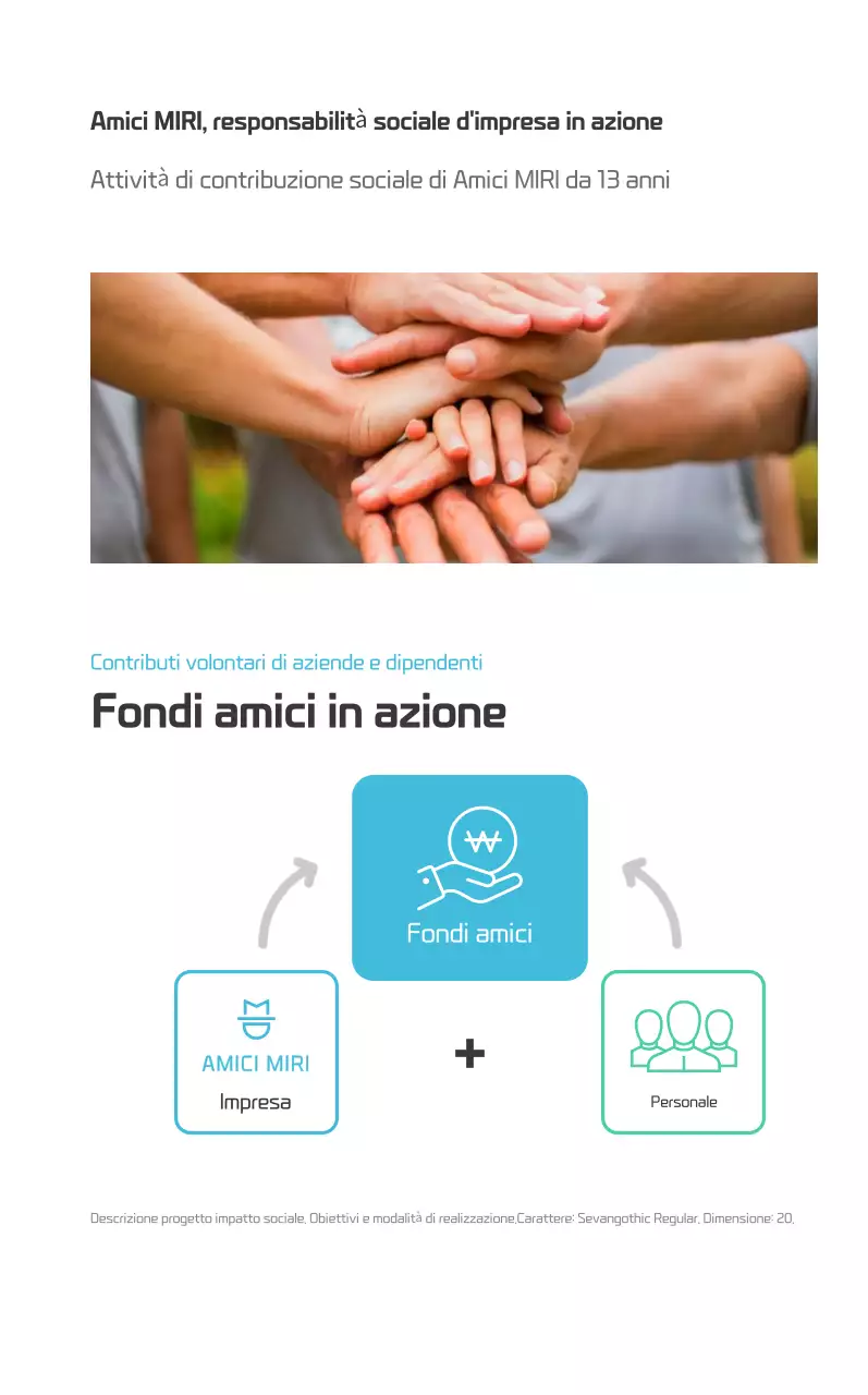 Promozione del contributo sociale semplice con sfumatura blu chiaro