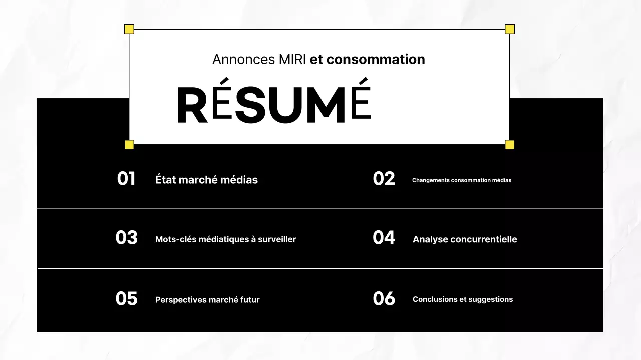 Fournir des informations sur le rapport noir et moderne